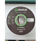 Cabo coaxial RG 6 preto PE  100 mts IDEALSAT 3