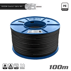 Cabo COAXIAL RG6 Edision OCX-100 CU AL Fca PE Preto 100 mts 1