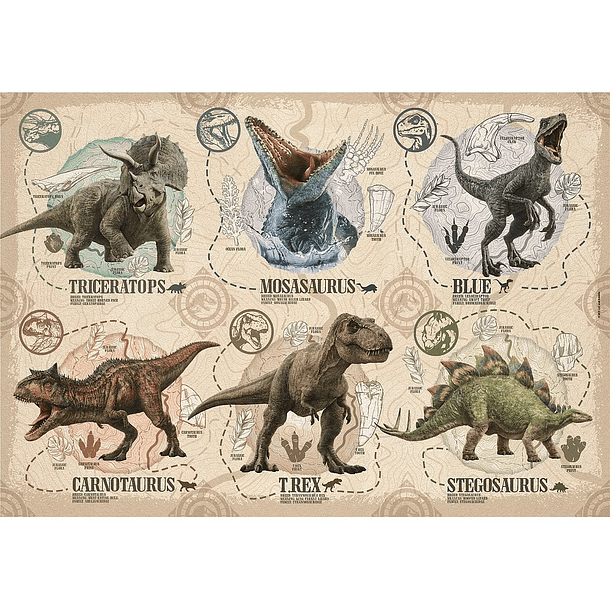 Puzzle Clementoni Jurassic World Super Color 38x27cm 104 peças 2