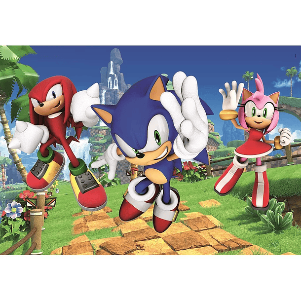 Puzzle Clementoni Sonic,Knuckles & Amy Super Color 38x27cm 104 peças 2