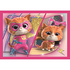 Puzzle Clementoni Disney Junior Super Kitties SuperColor 4in1 4 puzzles 12+16+20+24 peças 2