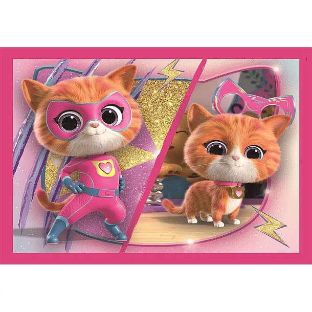 Puzzle Clementoni Disney Junior Super Kitties SuperColor 4in1 4 puzzles 12+16+20+24 peças 2
