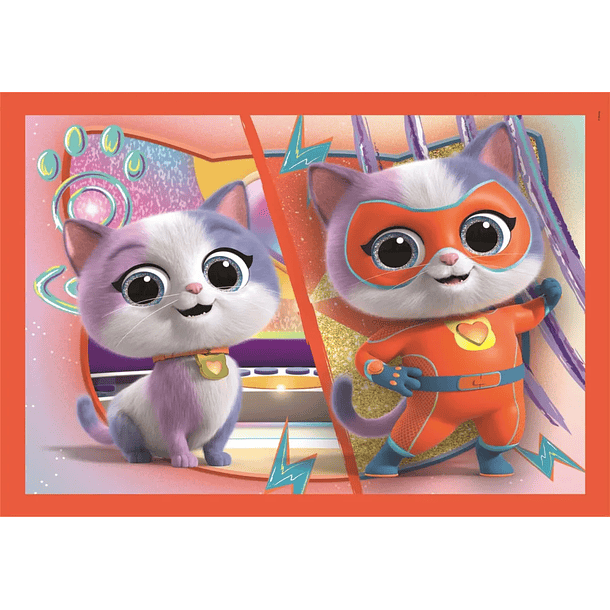 Puzzle Clementoni Disney Junior Super Kitties SuperColor 4in1 4 puzzles 12+16+20+24 peças 4