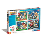 Puzzle Clementoni Sonic The Hedgehog Save The Day SuperColor 4in1 4 puzzles 12+16+20+24 peças 1
