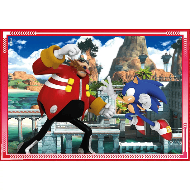 Puzzle Clementoni Sonic The Hedgehog Save The Day SuperColor 4in1 4 puzzles 12+16+20+24 peças 3