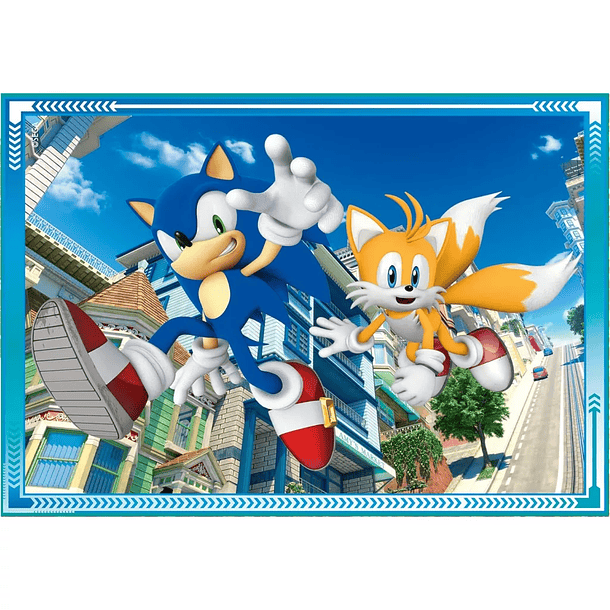 Puzzle Clementoni Sonic The Hedgehog Save The Day SuperColor 4in1 4 puzzles 12+16+20+24 peças 5