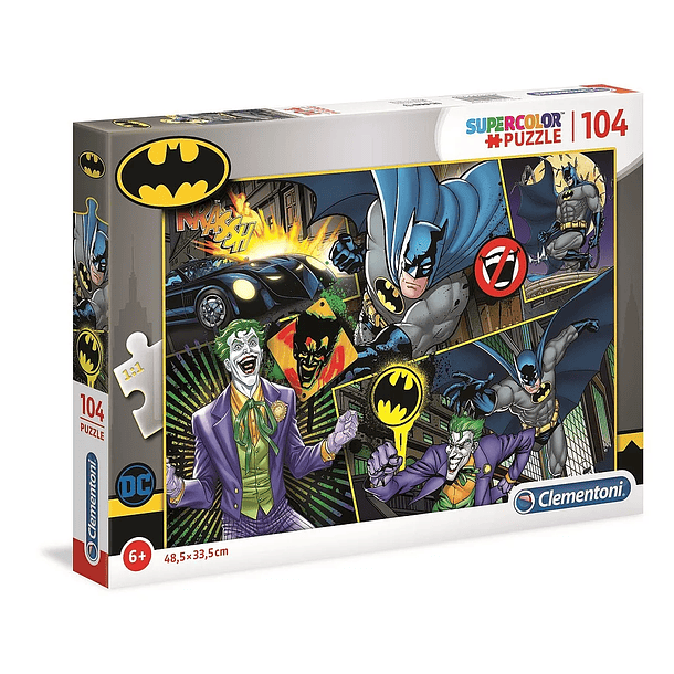 Puzzle Clementoni Batman vs Joker Super 48,5x33,5cm 104 peças 1