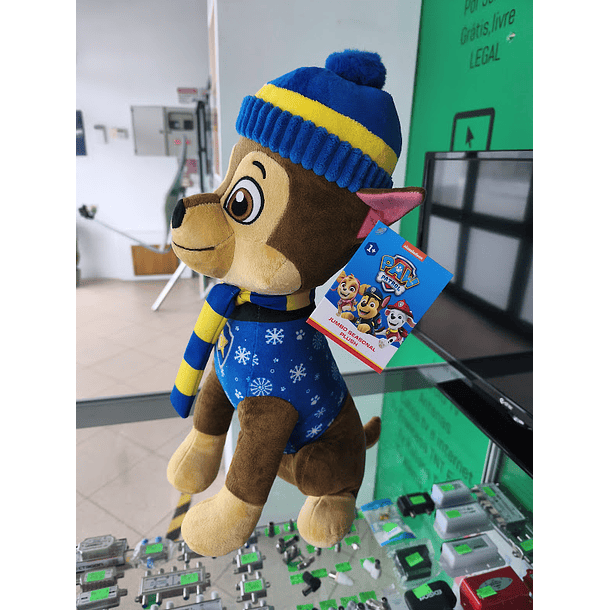 Peluche Patrulha Pata Chase de Inverno 45cm sentado 5