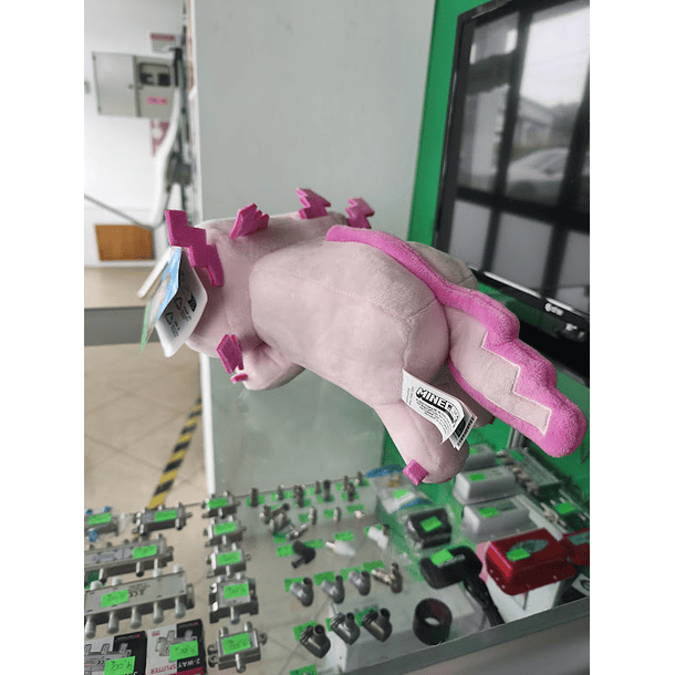 Peluche Minecraft Axolote Rosa 33cm 4
