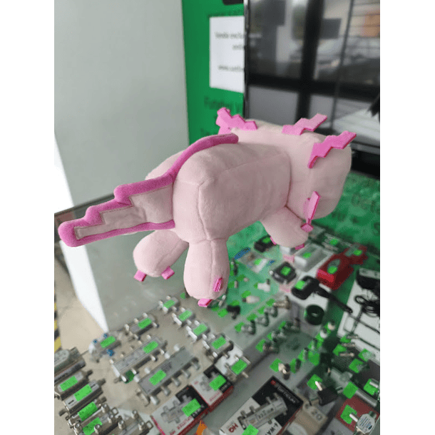 Peluche Minecraft Axolote Rosa 33cm 6
