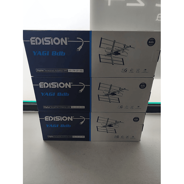 3 x EDISION ANTENA TERRESTRE YAGI 8db 5G 21-48 (12.00€/UND) 1