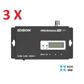 3 x EDISION MODULADOR HDMI 3in1 mini (105.00€/UND)
