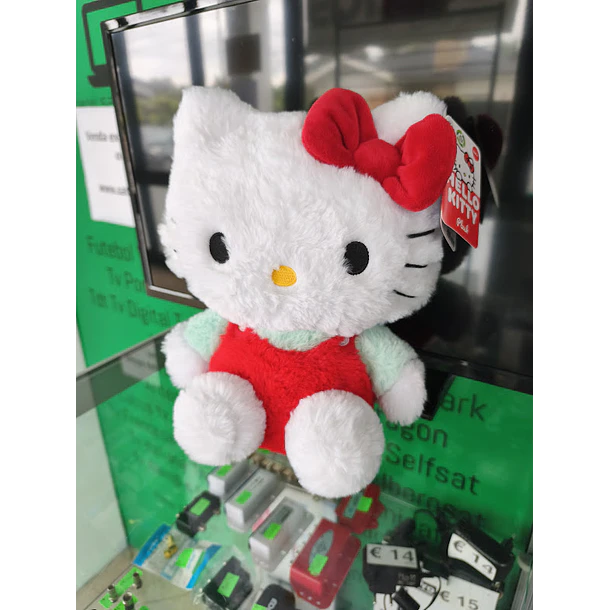 Peluche Hello Kitty Fluffy Laço Vermelho 28cm 2