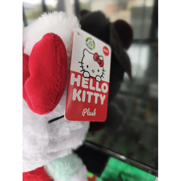 Peluche Hello Kitty Fluffy Laço Vermelho 28cm 4