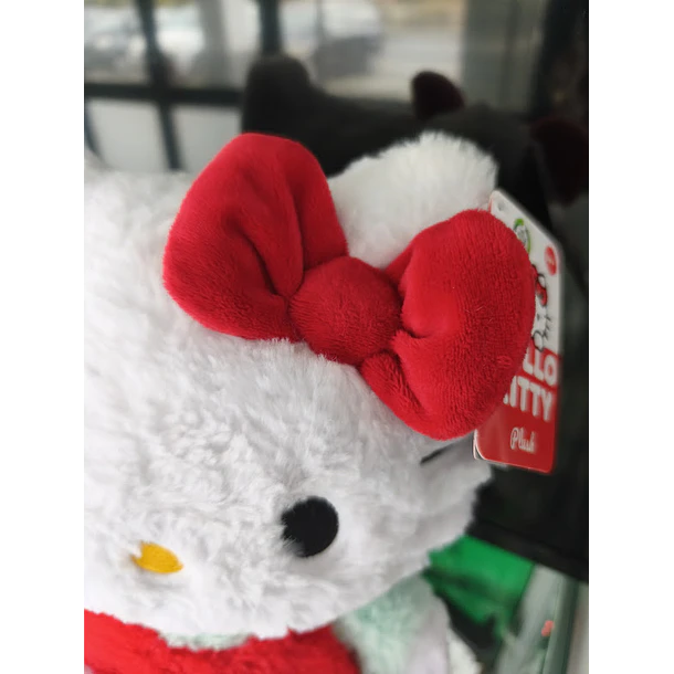 Peluche Hello Kitty Fluffy Laço Vermelho 28cm 9