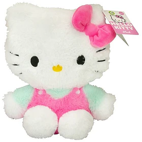 Peluche Hello Kitty Fluffy Laço Rosa 28cm