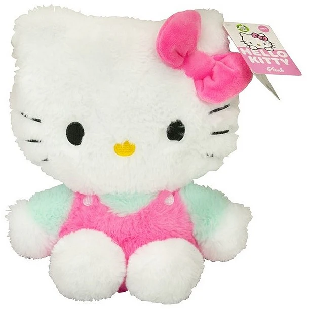 Peluche Hello Kitty Fluffy Laço Rosa 28cm 1
