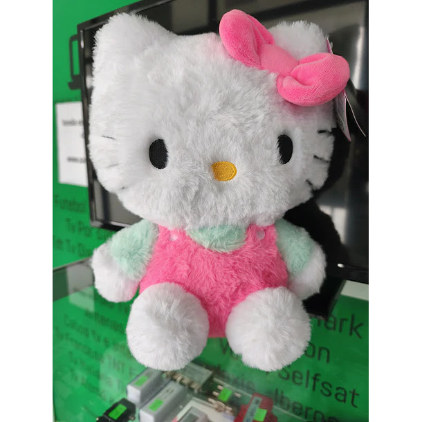 Peluche Hello Kitty Fluffy Laço Rosa 28cm 2