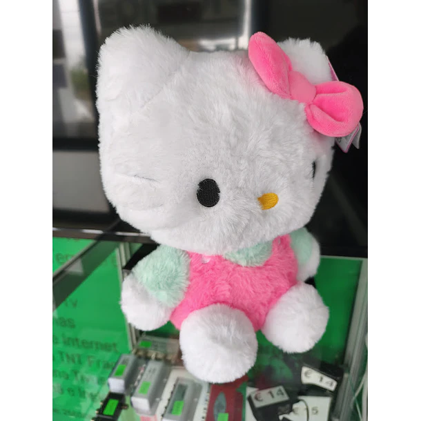 Peluche Hello Kitty Fluffy Laço Rosa 28cm 4
