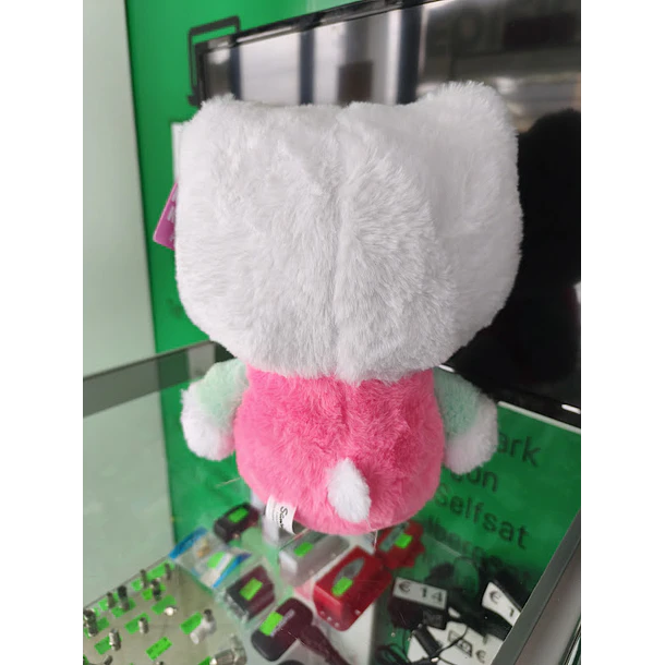 Peluche Hello Kitty Fluffy Laço Rosa 28cm 7