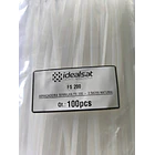Saco com 100 Abraçadeiras de Serrilha Idealsat FS200 3,5x200 Natural  3