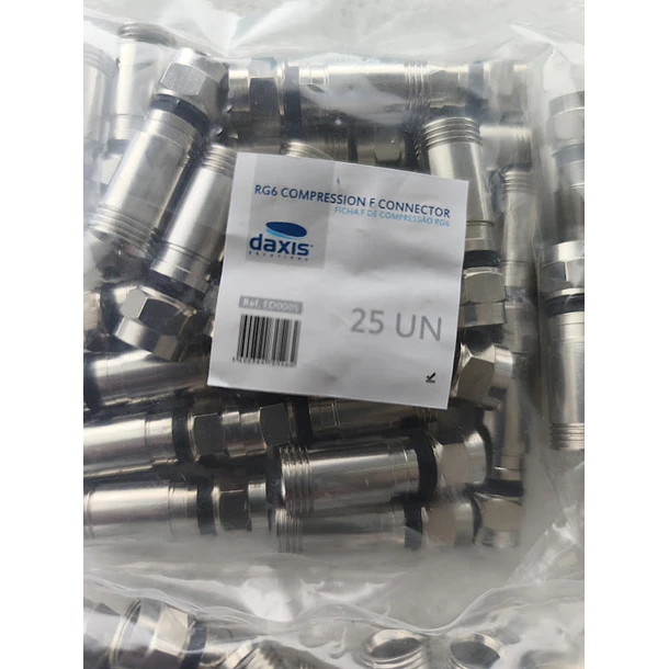 Ficha de compressão RG6 4 - DAXIS Pack de 100 unidades 4