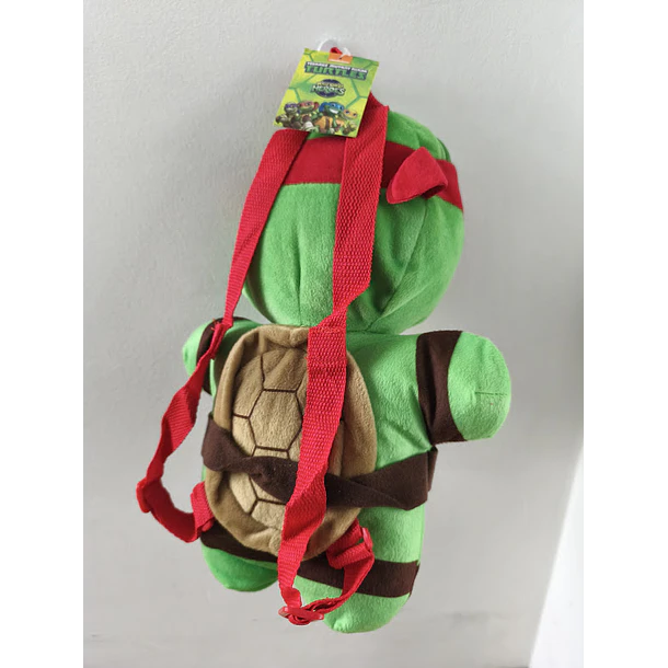 Mochila Pré-Escolar 3d Peluche Tartarugas Ninja Rafaello 38 cm 5