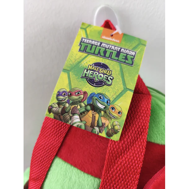 Mochila Pré-Escolar 3d Peluche Tartarugas Ninja Rafaello 38 cm 6