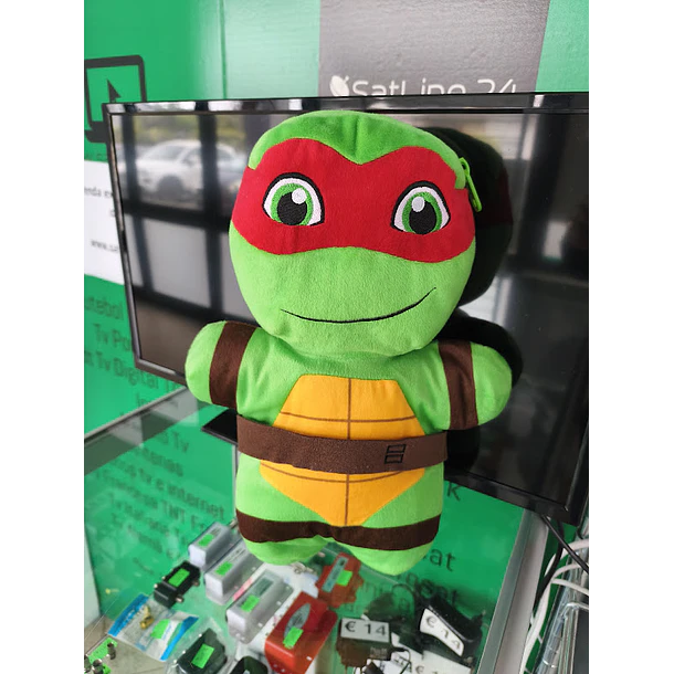 Mochila Pré-Escolar 3d Peluche Tartarugas Ninja Rafaello 38 cm 7
