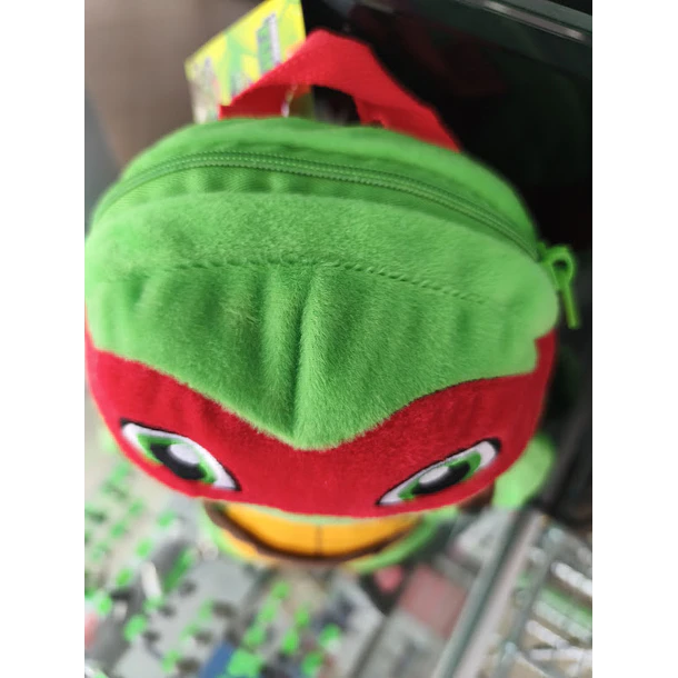Mochila Pré-Escolar 3d Peluche Tartarugas Ninja Rafaello 38 cm 8