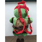 Mochila Pré-Escolar 3d Peluche Tartarugas Ninja Rafaello 38 cm 10