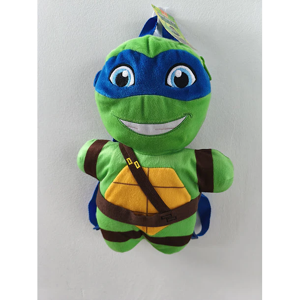 Mochila Pré-Escolar 3d Peluche Tartarugas Ninja Leonardo 38 cm 2
