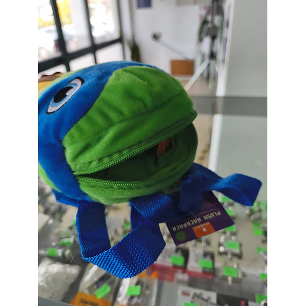 Mochila Pré-Escolar 3d Peluche Tartarugas Ninja Leonardo 38 cm 5