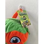 Mochila Pré-Escolar 3d Peluche Tartarugas Ninja MichelAngelo 38 cm 5