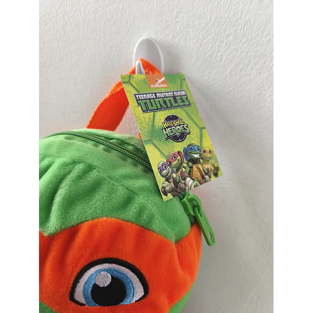 Mochila Pré-Escolar 3d Peluche Tartarugas Ninja MichelAngelo 38 cm 5