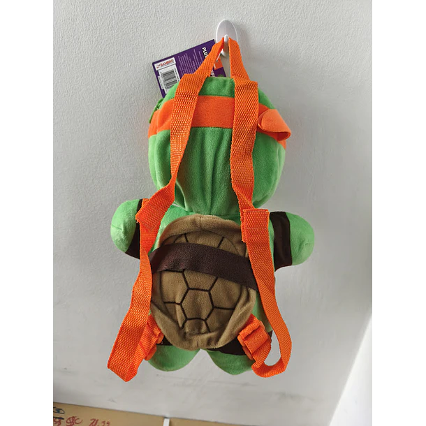 Mochila Pré-Escolar 3d Peluche Tartarugas Ninja MichelAngelo 38 cm 7