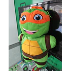 Mochila Pré-Escolar 3d Peluche Tartarugas Ninja MichelAngelo 38 cm 9