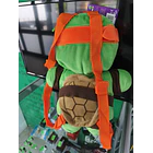 Mochila Pré-Escolar 3d Peluche Tartarugas Ninja MichelAngelo 38 cm 10