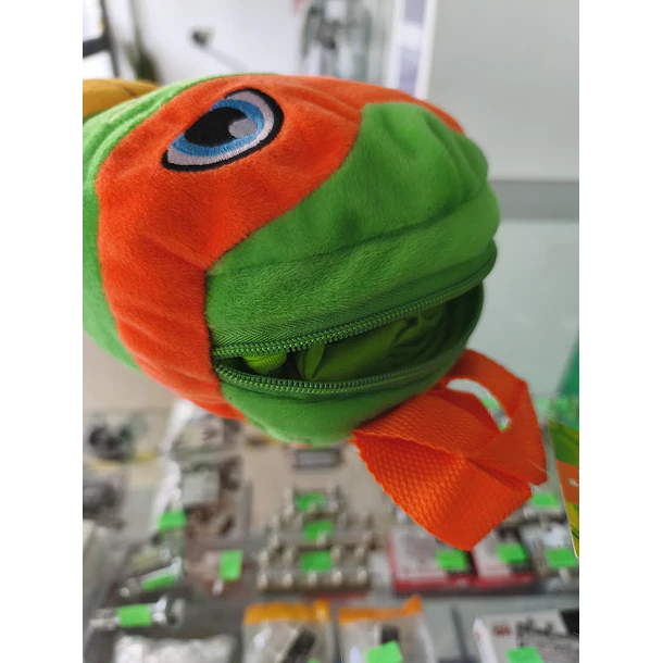 Mochila Pré-Escolar 3d Peluche Tartarugas Ninja MichelAngelo 38 cm 11