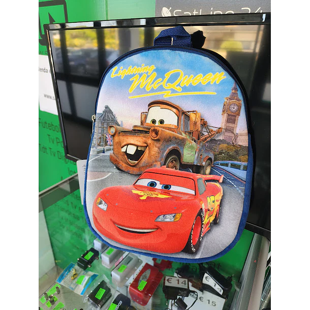 Mochila de Peluche Cars Faísca Mcqueen + Matter 32cm 3