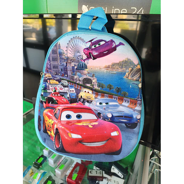 Mochila de Peluche Cars Faísca Mcqueen Race 32cm 3