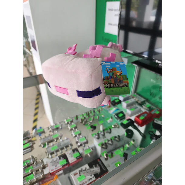 Peluche Minecraft Axolote Rosa 33cm 2