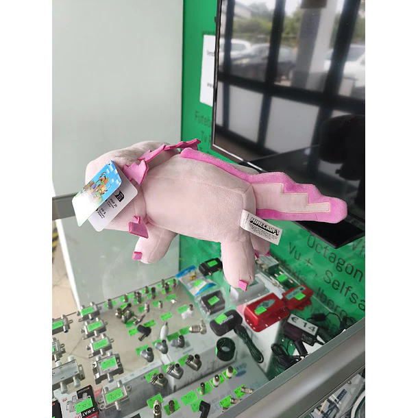 Peluche Minecraft Axolote Rosa 33cm 4