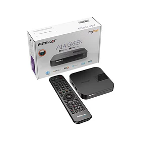 Amiko A14 Green – 2GB/16GB – Android 14 – Dual Band – IPTV 4K HDR10 AV1