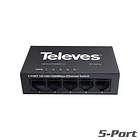 Televes Switch Ethernet L2, sem Gestão 5 portas, 10/100/1000 Mbps 768110 1