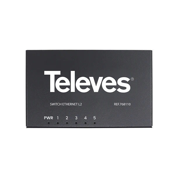 Televes Switch Ethernet L2, sem Gestão 5 portas, 10/100/1000 Mbps 768110 3