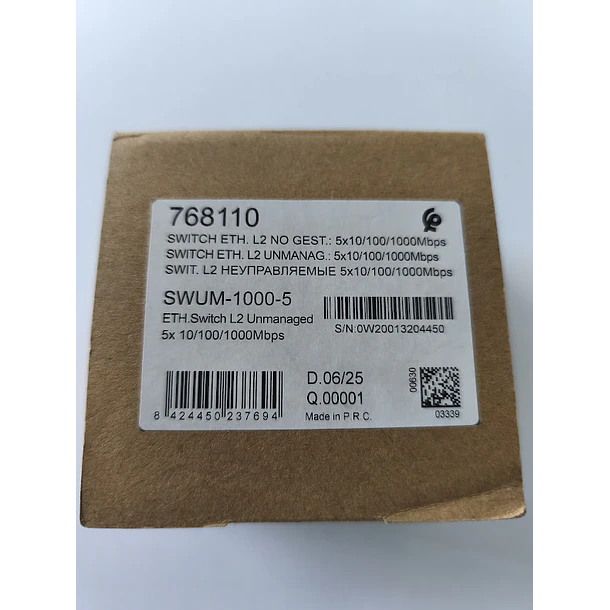 Televes Switch Ethernet L2, sem Gestão 5 portas, 10/100/1000 Mbps 768110 4