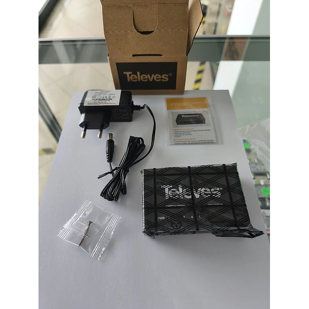 Televes Switch Ethernet L2, sem Gestão 5 portas, 10/100/1000 Mbps 768110 5