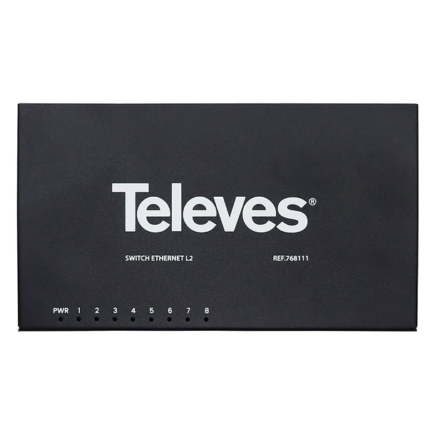 Televes Switch Ethernet L2, sem Gestão 8 portas, 10/100/1000 Mbps 768111 2