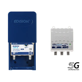 Kit amplificador de mastro EDISION MAK-100 5G 1UHF + fonte de alimentação 24V